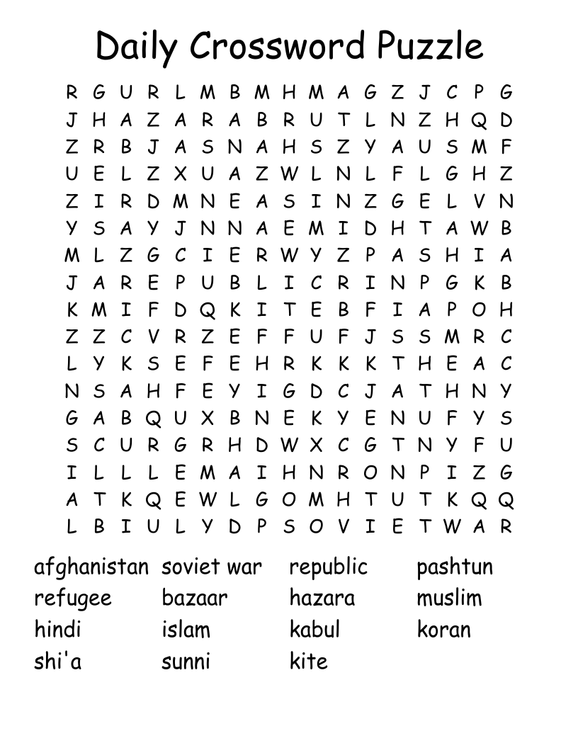 Printable Newspaper Crossword Puzzles For Free