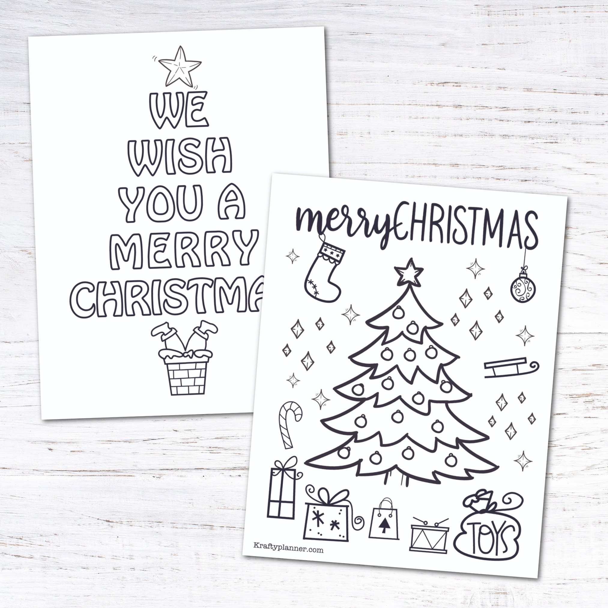 Free Coloring Printable Christmas Cards