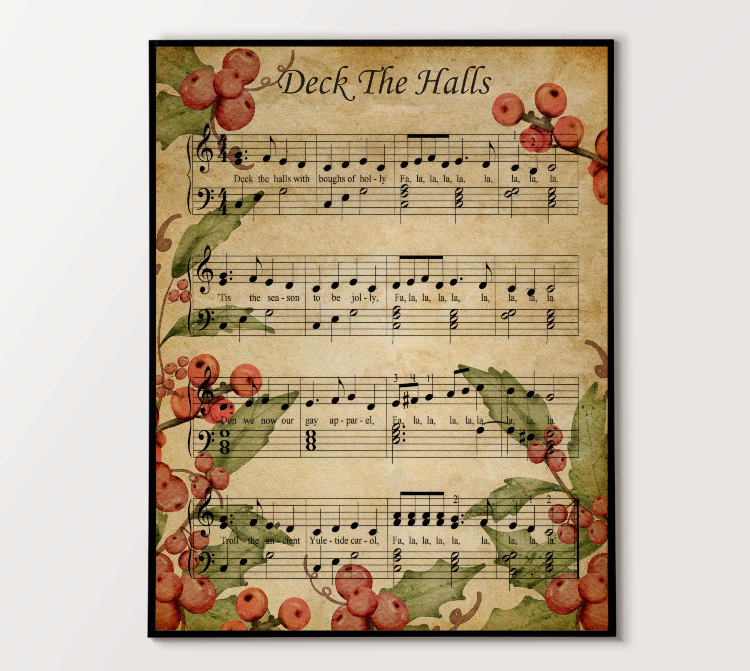 Deck The Halls Lyrics Printable