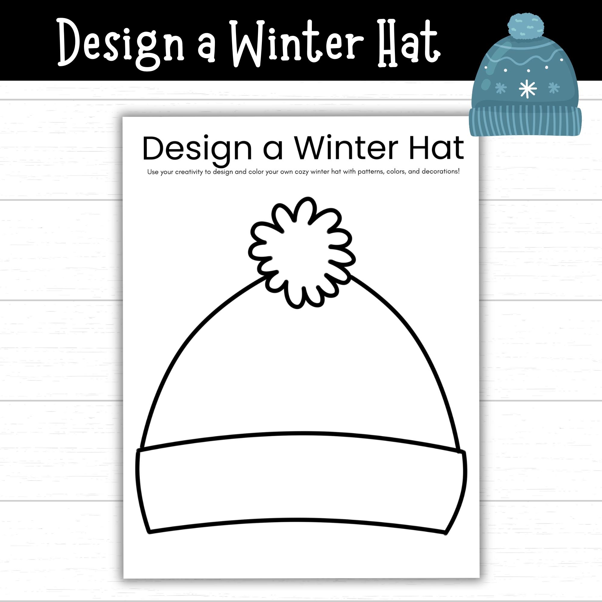 Printable Winter Hat Cloring Page