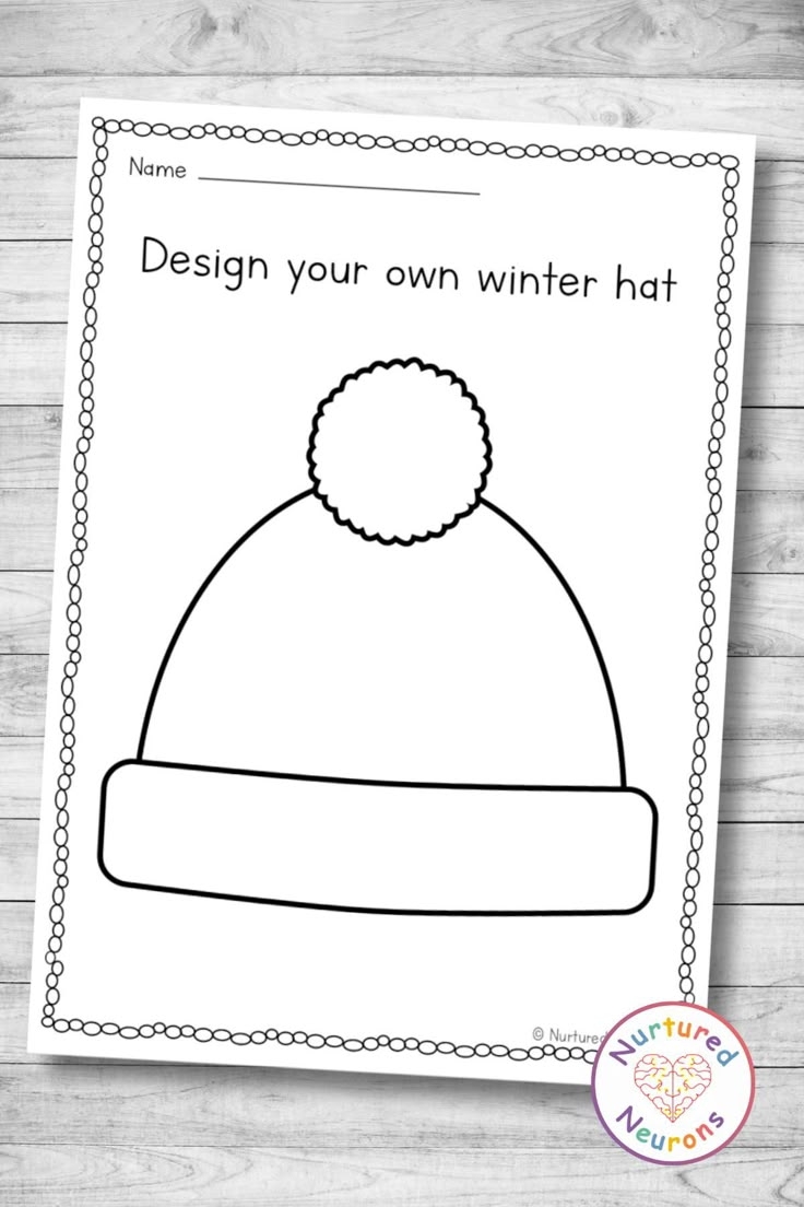 Design You Own Winter Hat Printable Template For Kids Nurtured Neurons