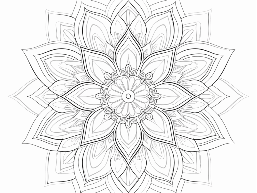 Difficult Mandala Coloring Pages Free Printable