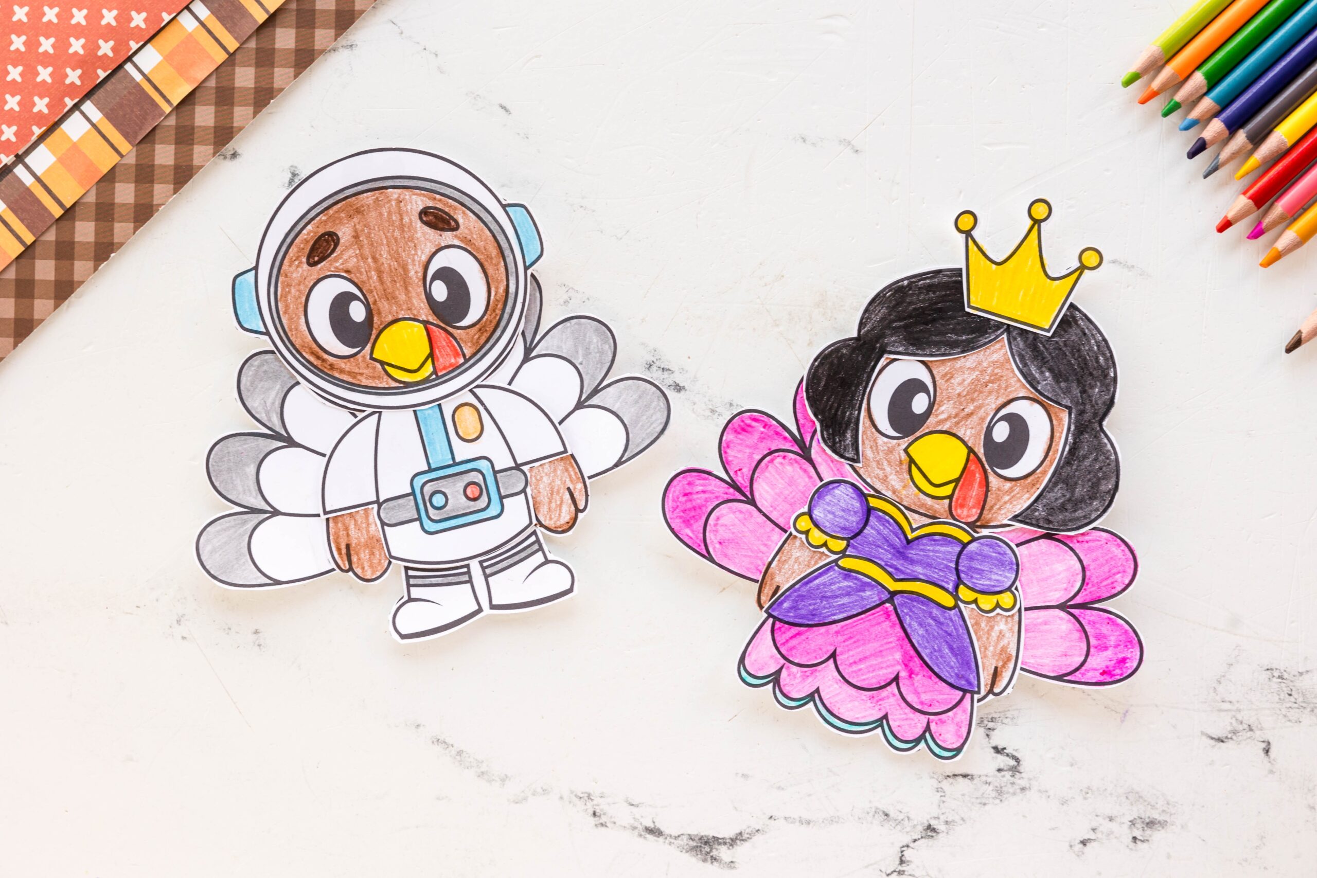 Turkey In Disguise Printable Outfits