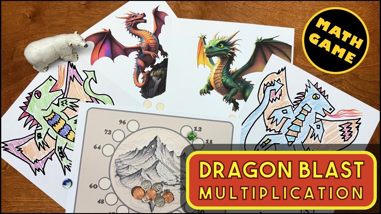 Dragon Blast Multiplication Game How To Make And Play Gameboards Free In Description YouTube