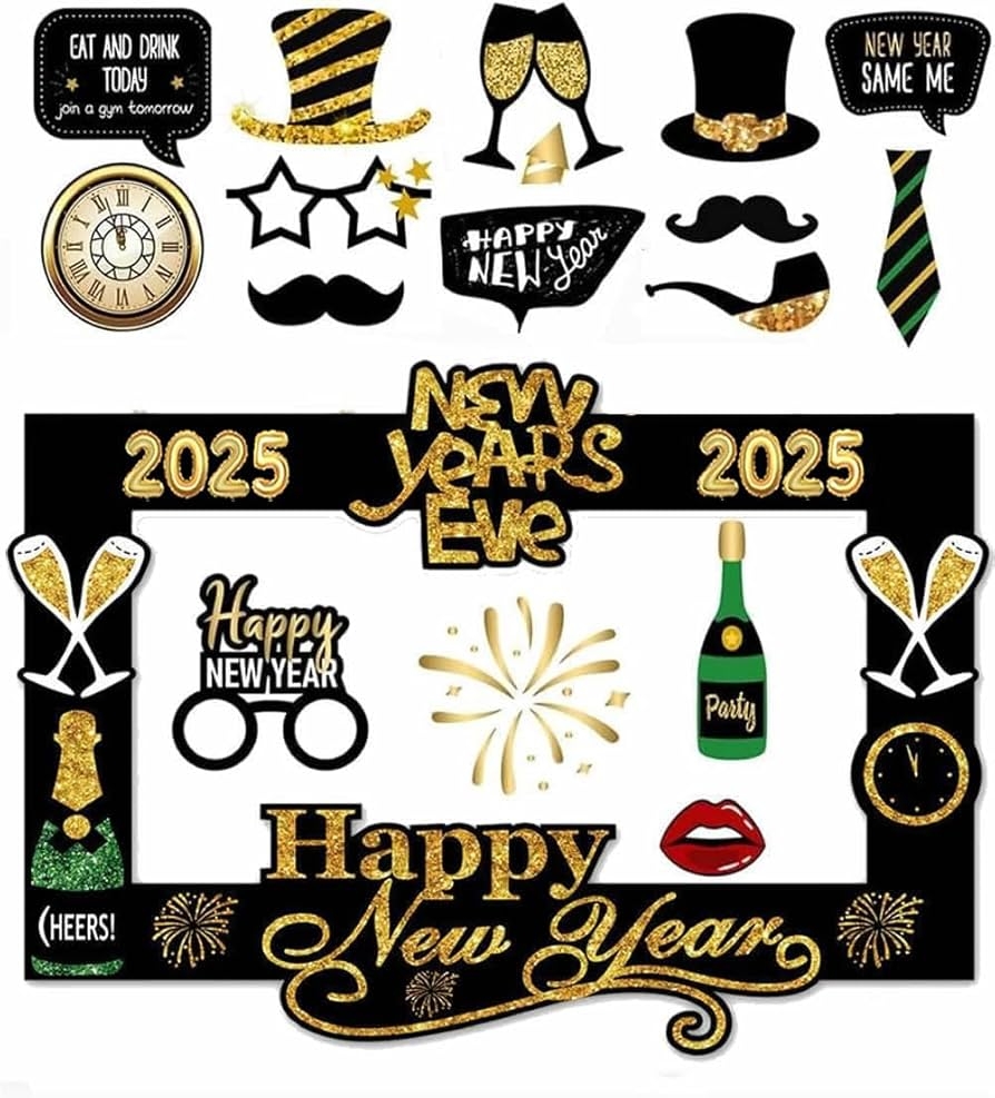 Printable Photo Booth Frames 2025 New Years Eve