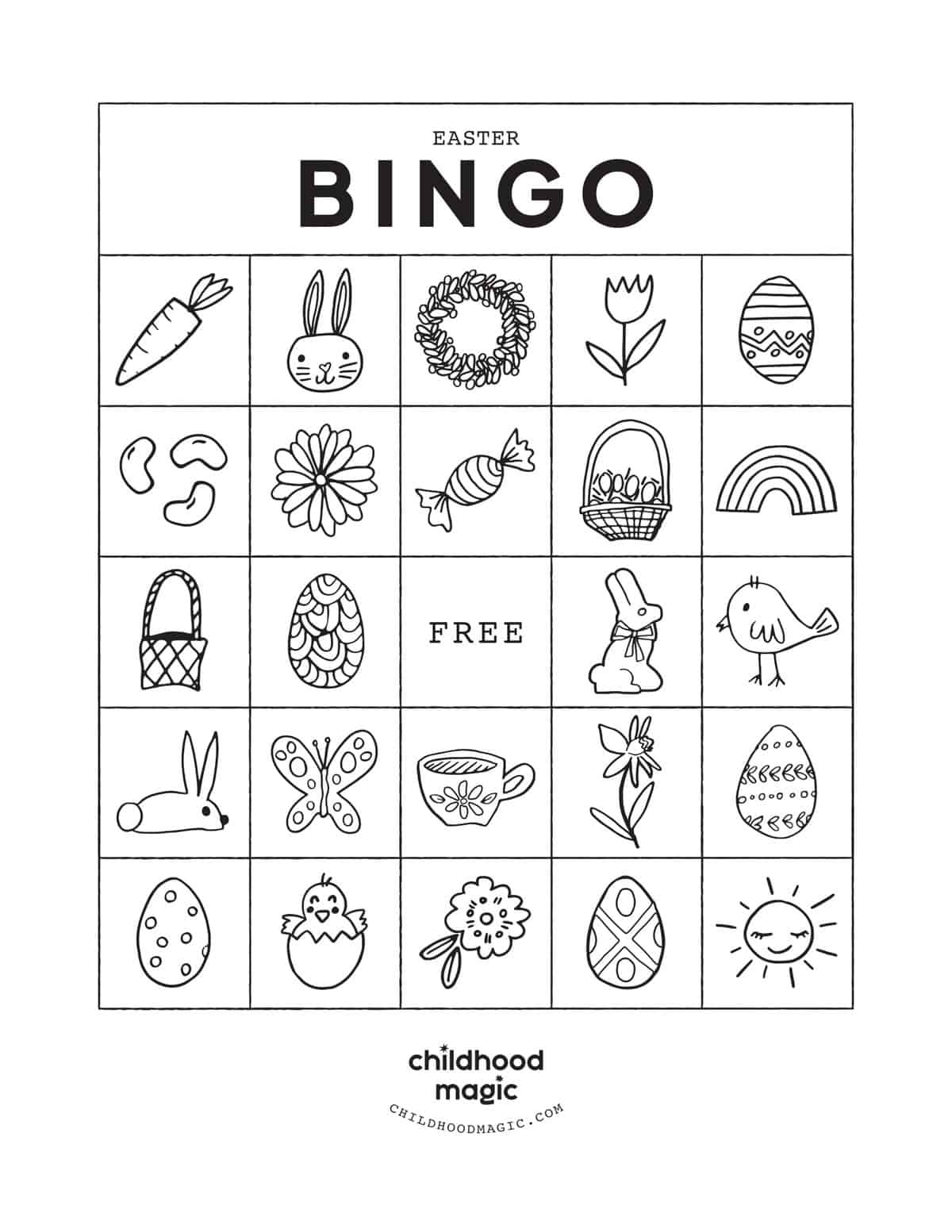 Free Printable Bingo Cards For Easter