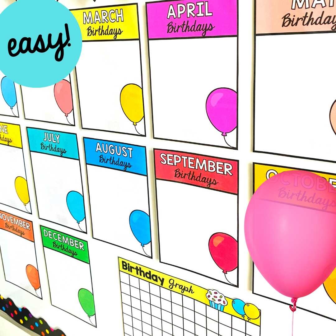 Free Printable Birthday Display Classroom