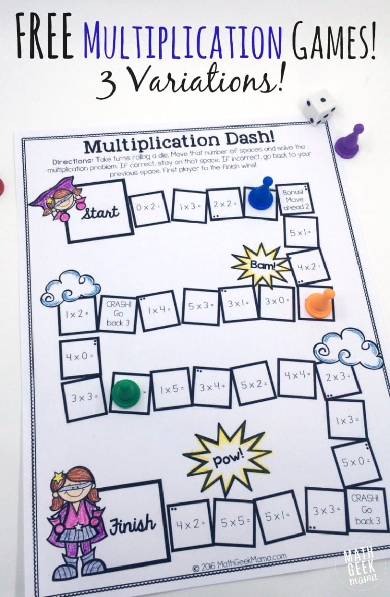 Printable Math Games 3Rd Grade