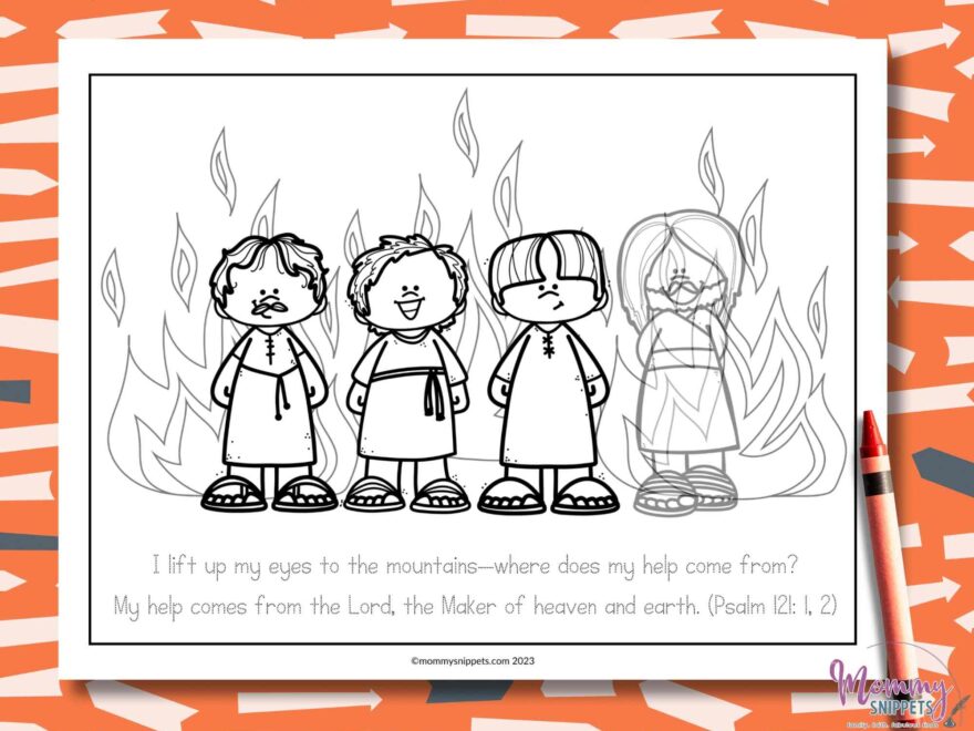 Easy Shadrach Meshach And Abednego Craft Coloring Page