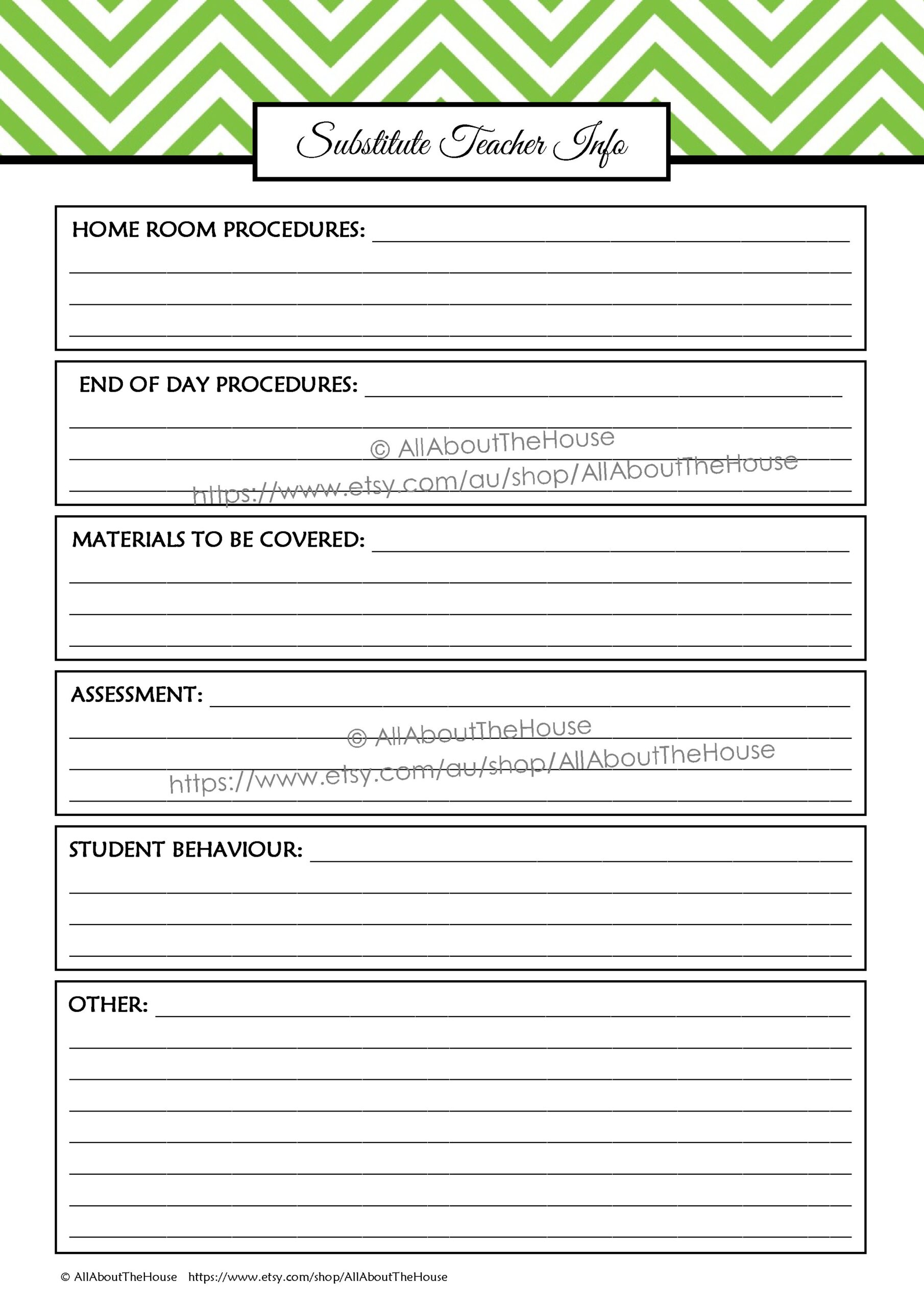 Editable Chevron Printable Teacher Planner All About Planners