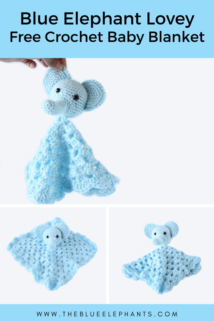 Elephant Lovey Free Crochet Baby Blanket Pattern 