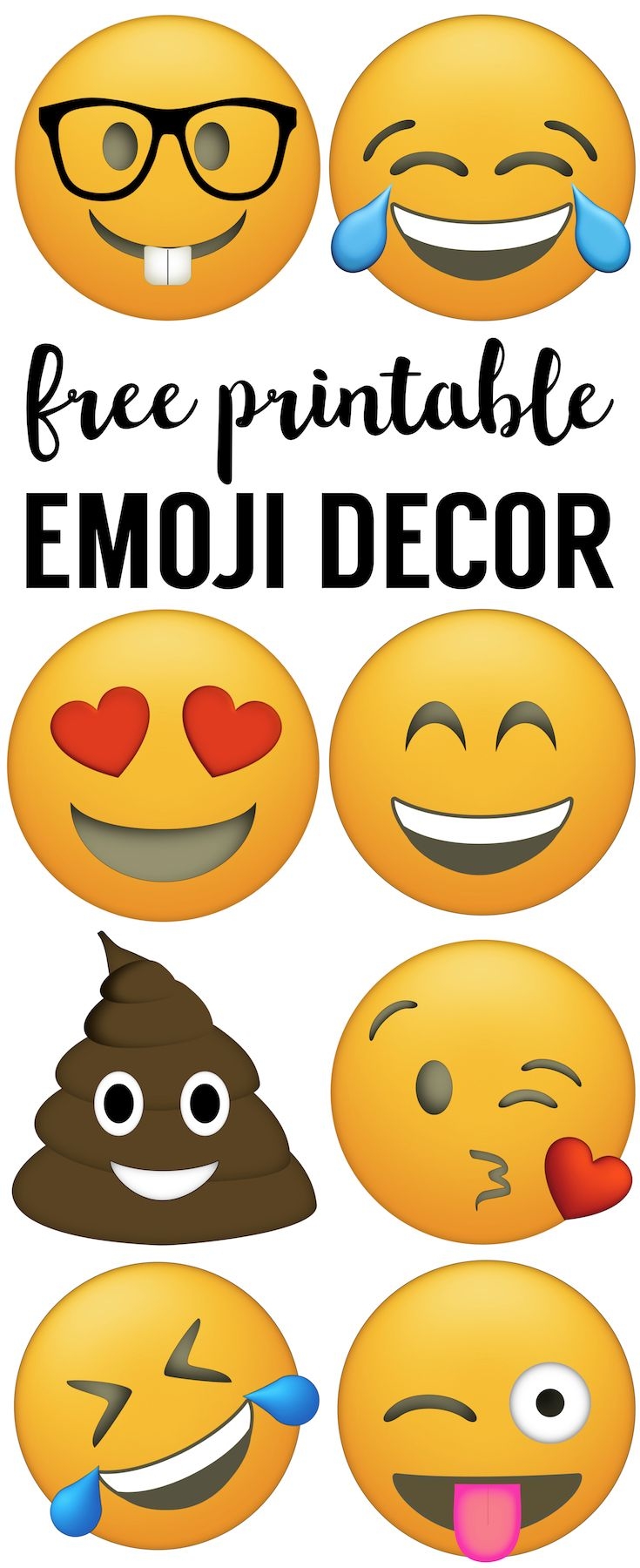 Free Printable Emoji Photo Booth Props