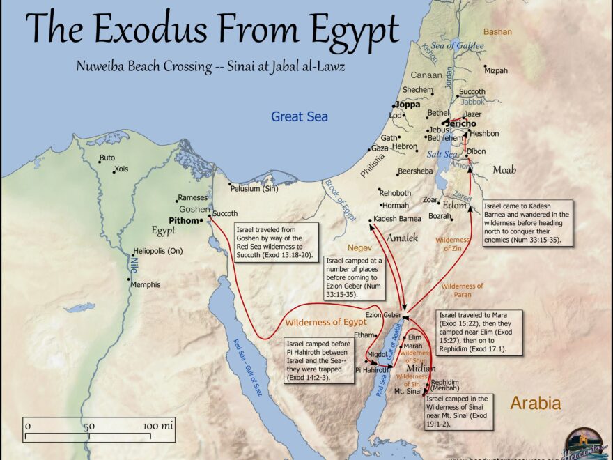 Exodus Route Map Headwaters Christian Resources