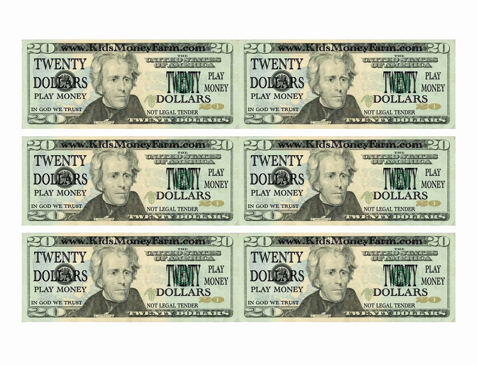 Fake Printable Money Inspirational 7 Best Of Printable Play Money Worksheets Library