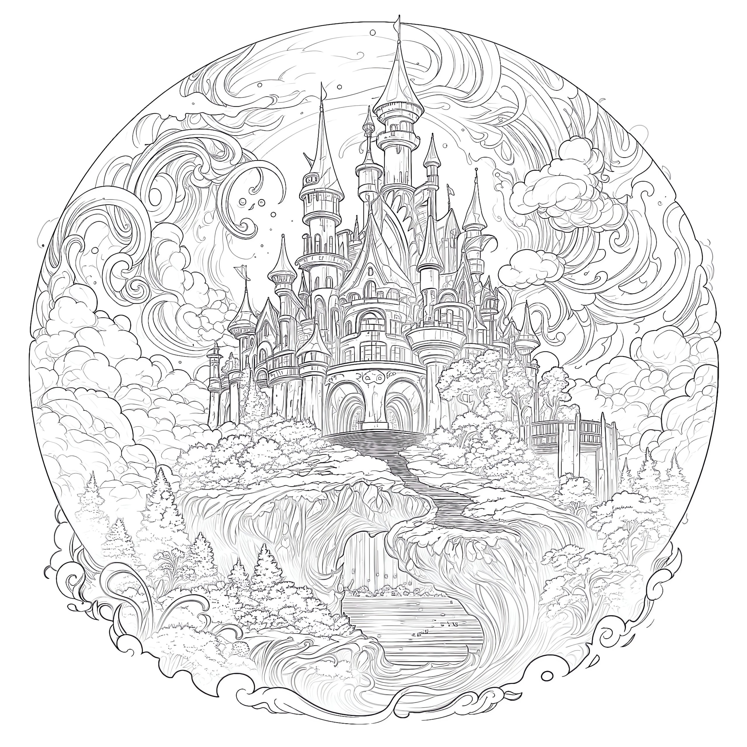 Fantasy Colouring Pages For Adults Coloring Pages Mimi Panda