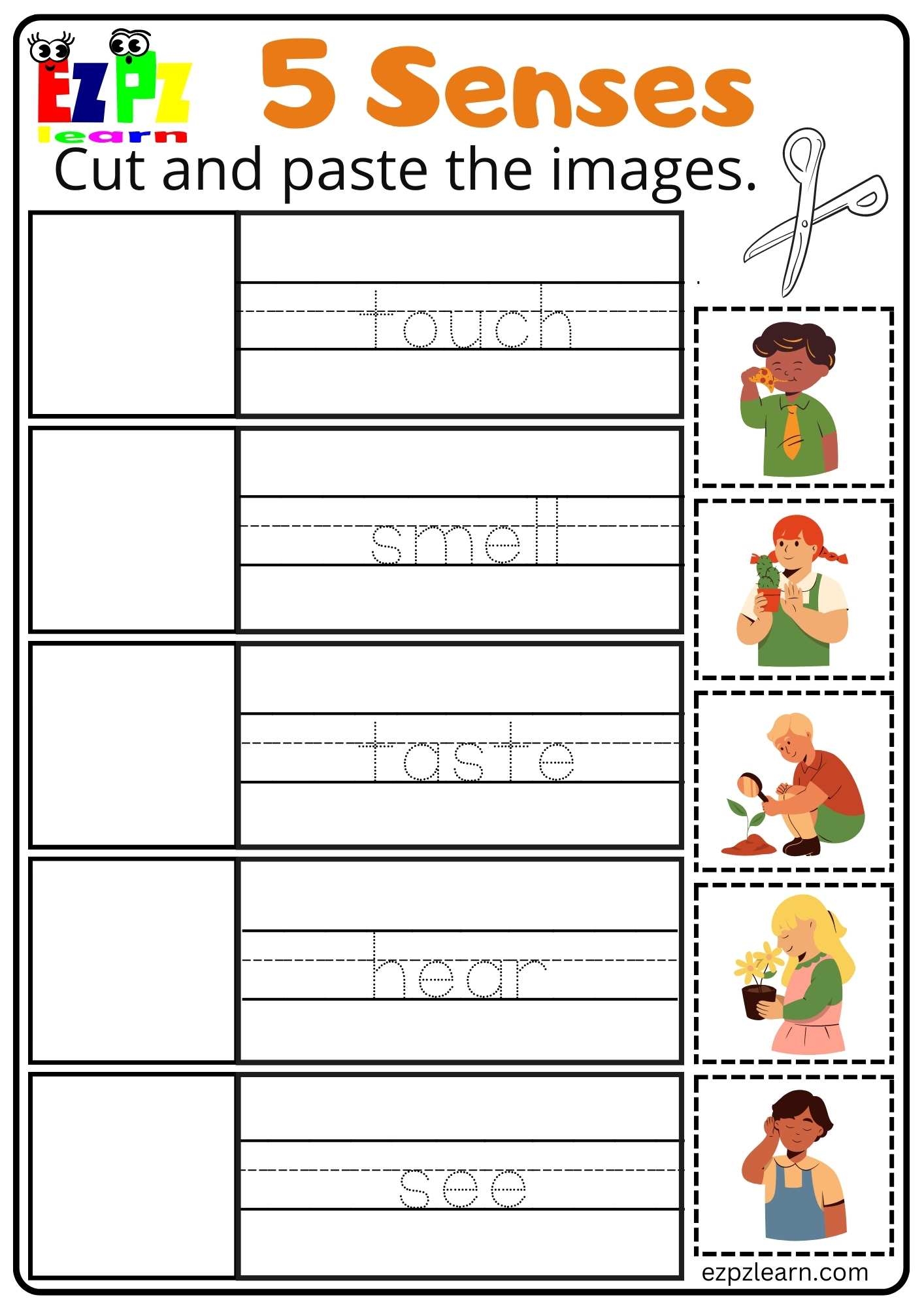 Free Printable Five Senses Worksheets