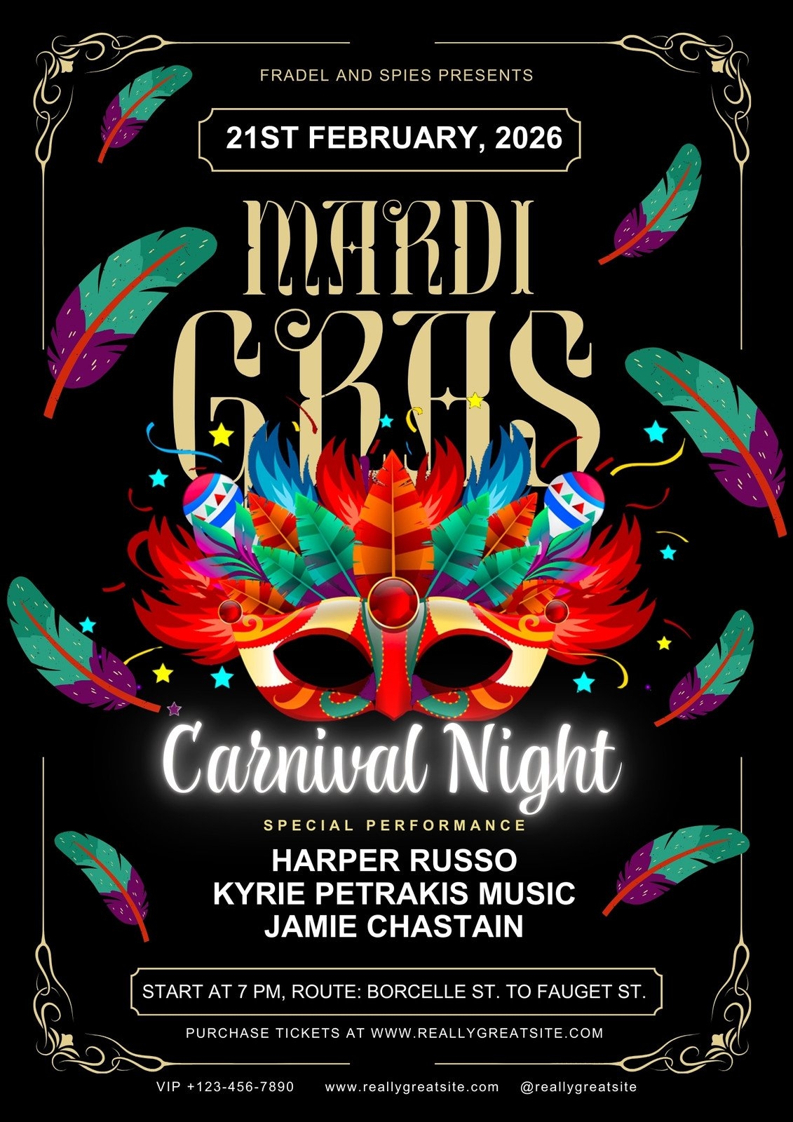 Mardi Gras Invitations Free Printable