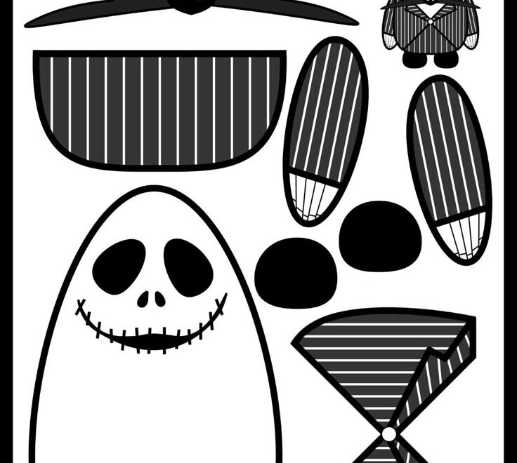 Free Build Jack Skellington Printable For Halloween Christmas
