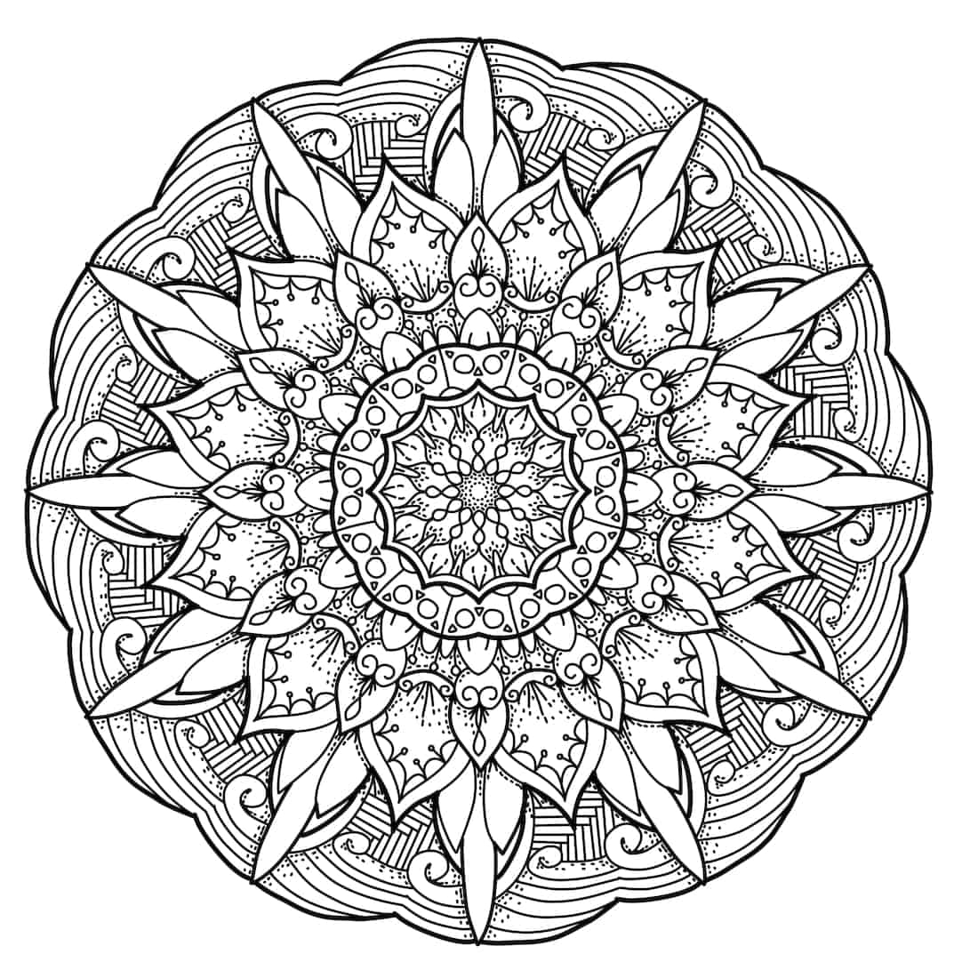 Free Printable Mandalas Coloring Pages Adults