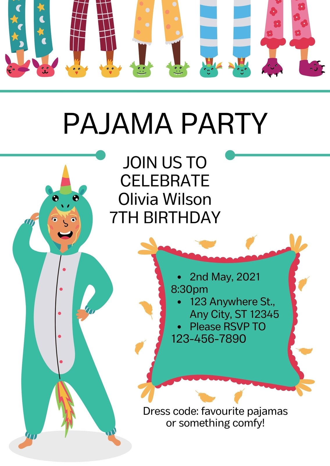 Free Slumber Party Invite Printable