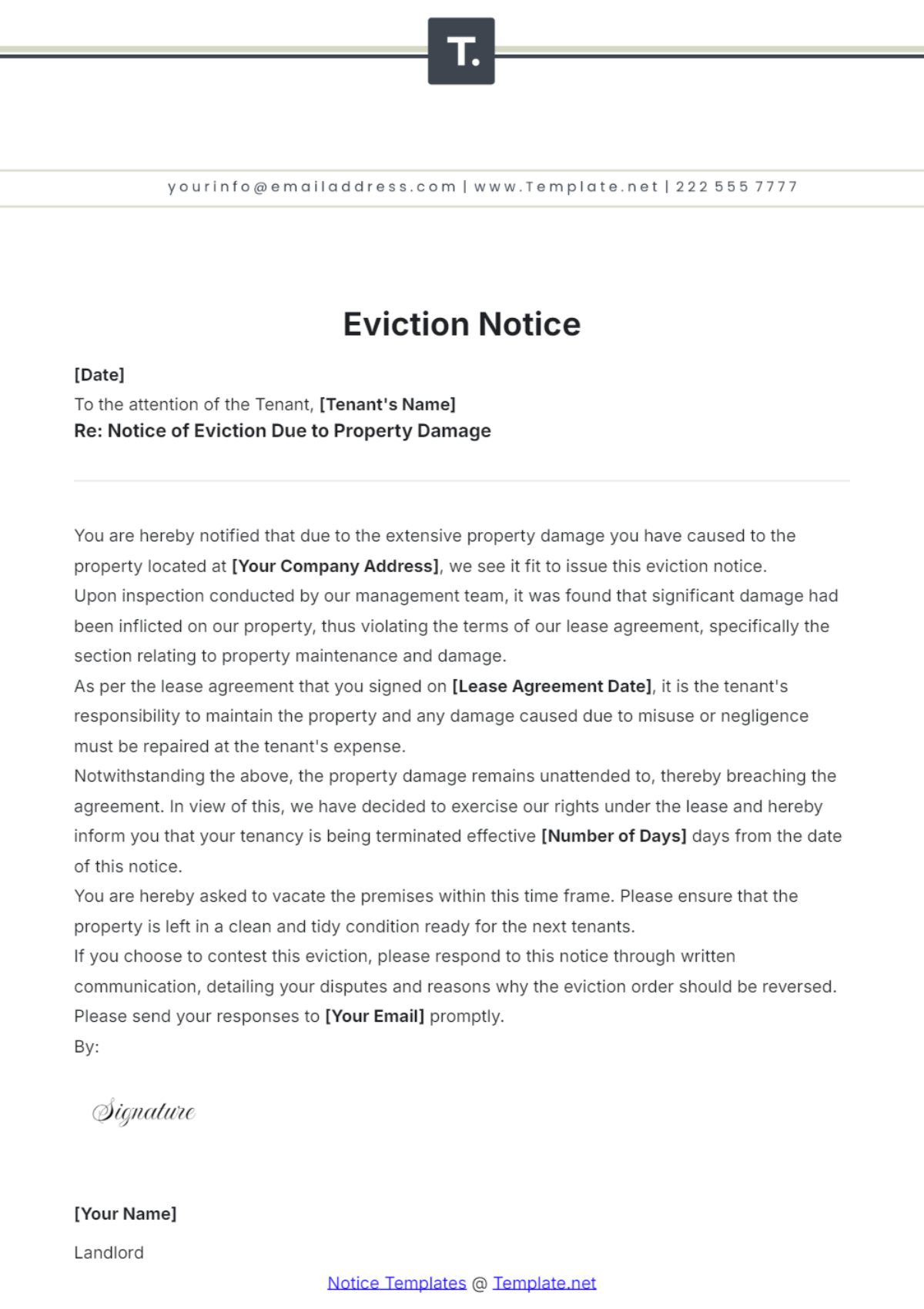 Printable 15 Day Reminder Eviction Notice