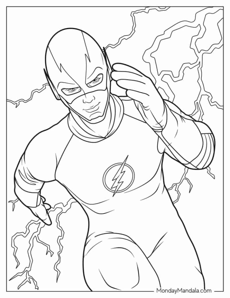 Flash Free Printable Coloring Pages