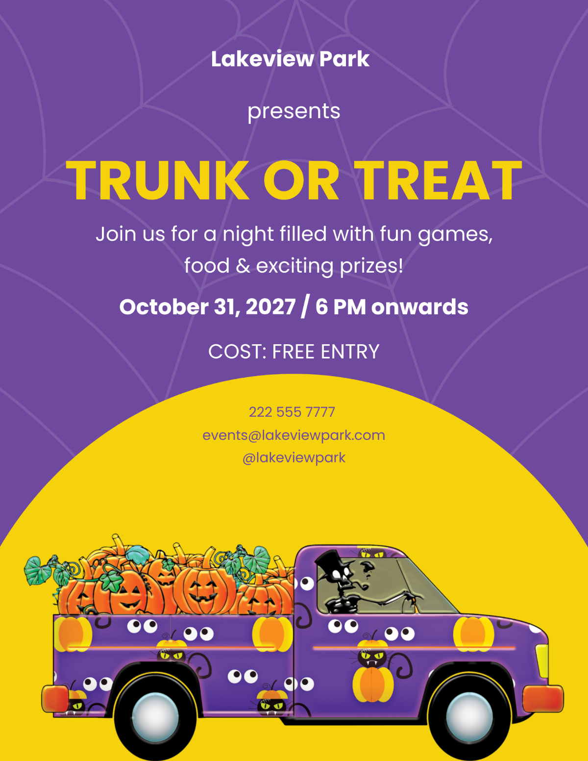 Free Printable Trunk Or Treat Flyer Template