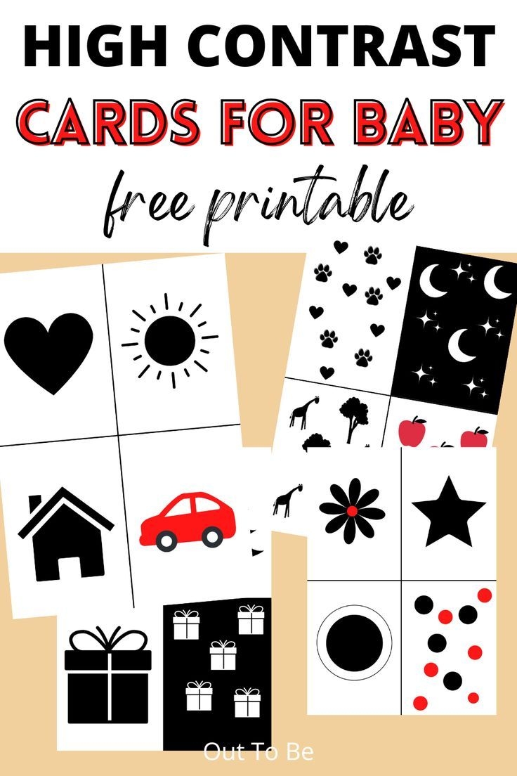 Free Printable Black And White Baby Visual Cards