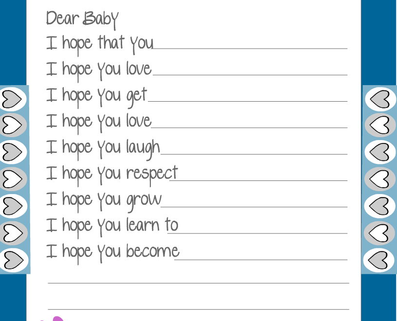 Free Printable Baby Shower Wishes For The Baby Cards