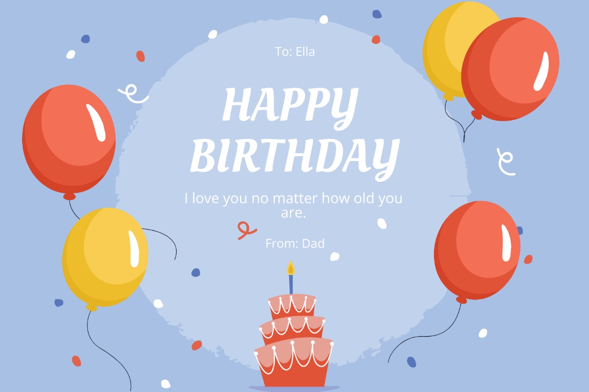 Free Printable Birthday Card For Daughter Template To Edit Online