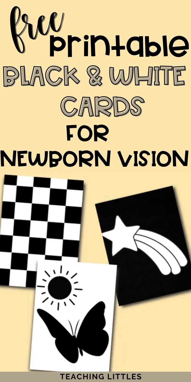 Free Printable Black White Cards For Newborn Vision