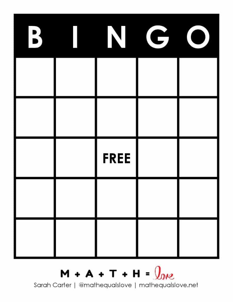 Free Printable Bingo Cards Blank