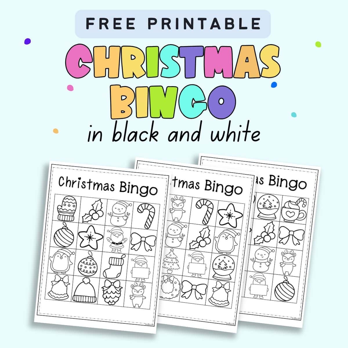 Free Printable Christmas Bingo Cards The Artisan Life