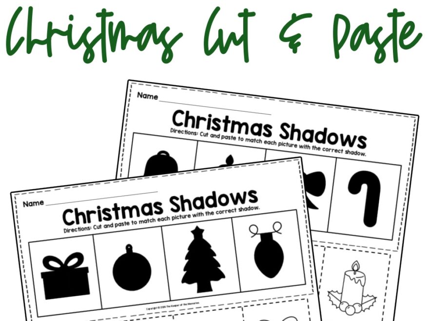 Free Printable Christmas Cutting Activities For Preschoolers The Keeper Of The Memories