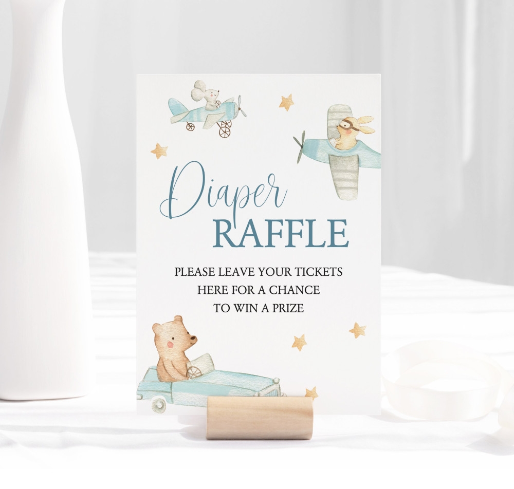 Diaper Raffle Sign Free Printable