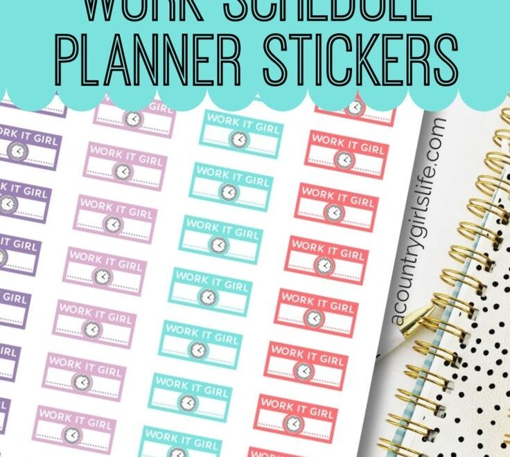 FREE Printable Digital Planner Stickers Functional Work Schedule Stickers For The Girl Boss