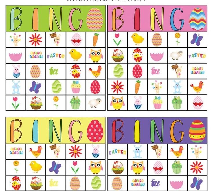 Free Printable Easter Bingo Cards