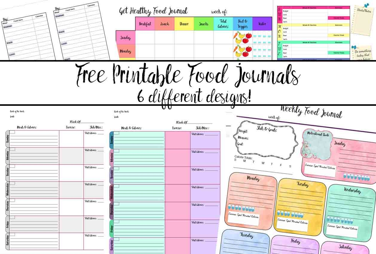 Printable Food And Exercise Journal