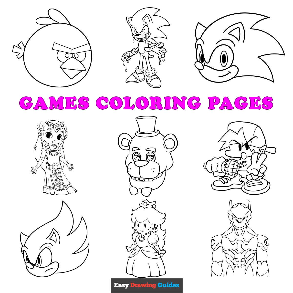 Free Printable Games Coloring Pages For Kids