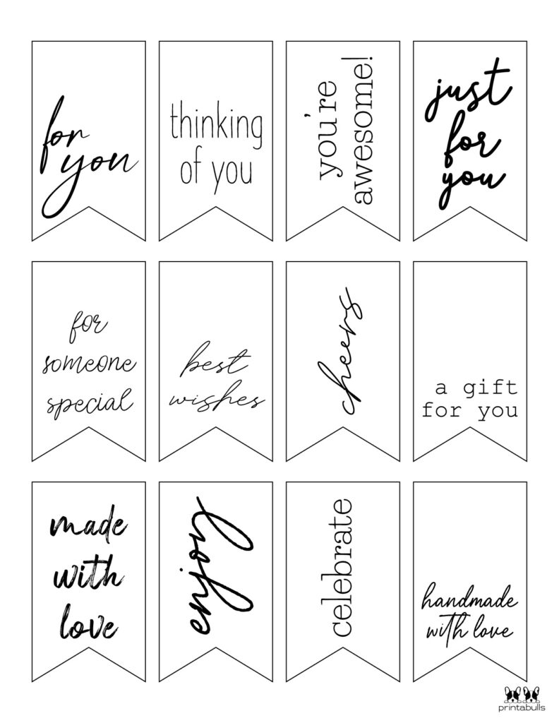 Free Printable Gift Tags 500 Tags Printabulls