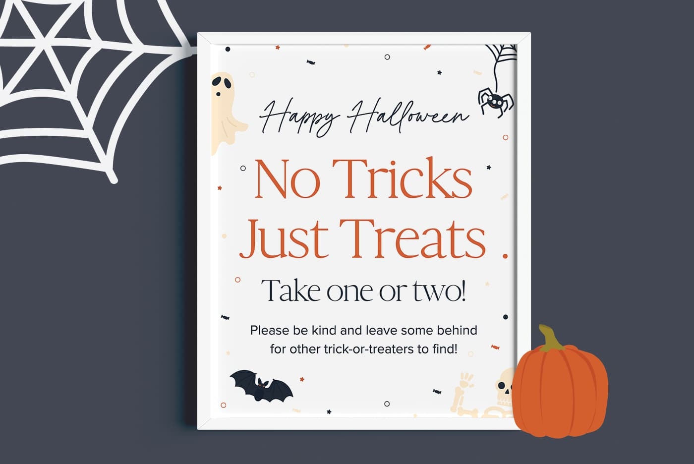 Halloween Take One Candy Sign Printable