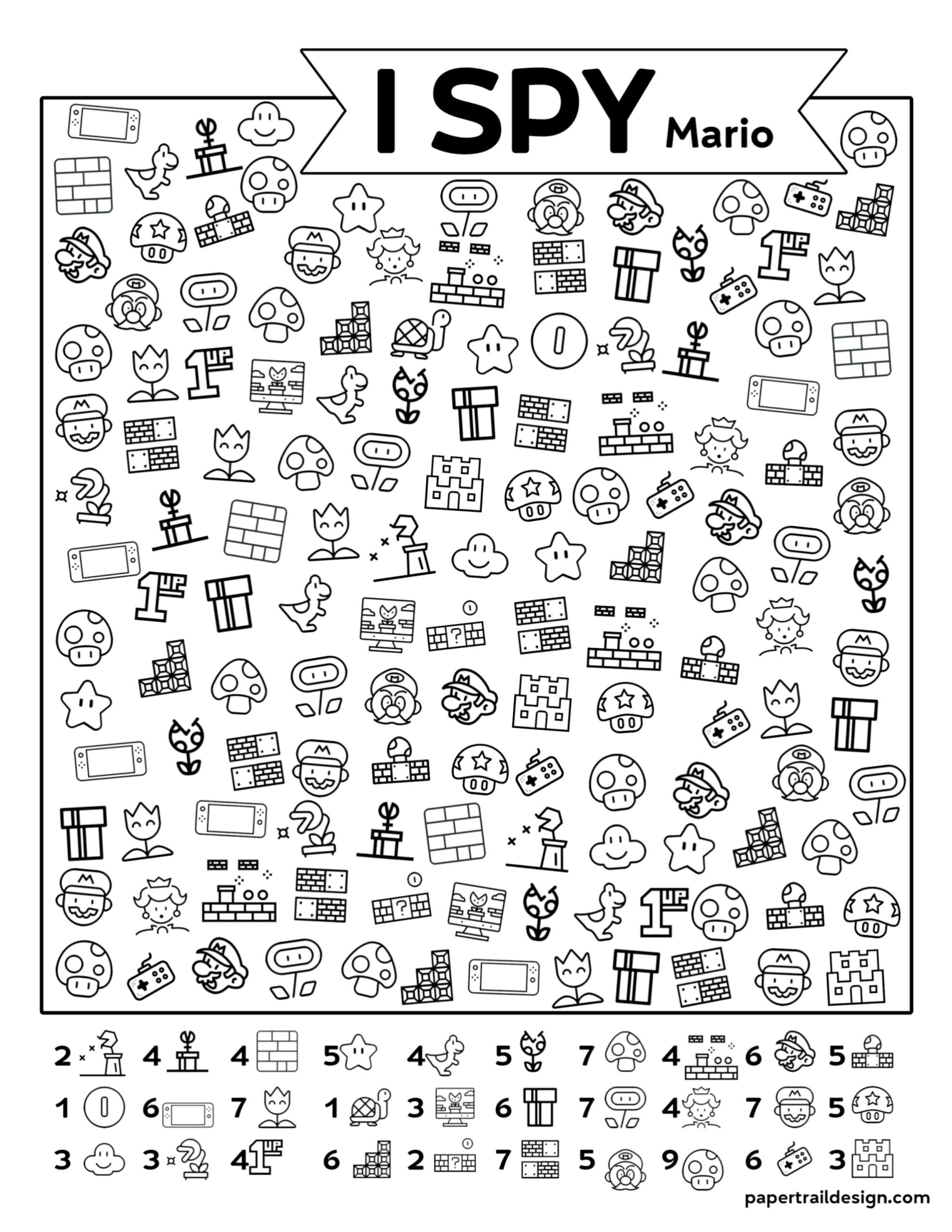 Super Mario Bros Free Printables