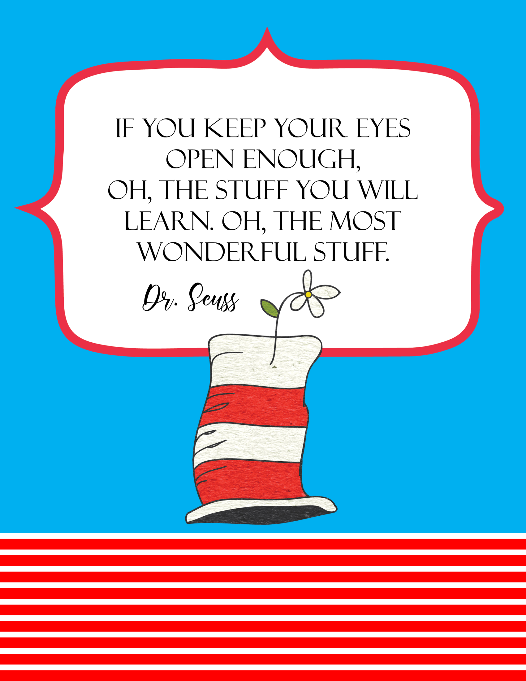 FREE Printable Posters With Dr Seuss Quotes For Kids