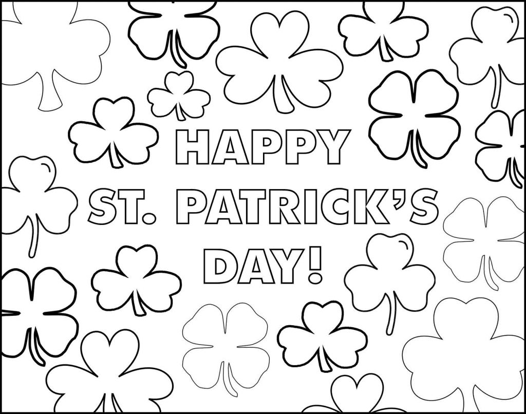 Free Printable St Patrick s Day Placemats To Color Rose Clearfield