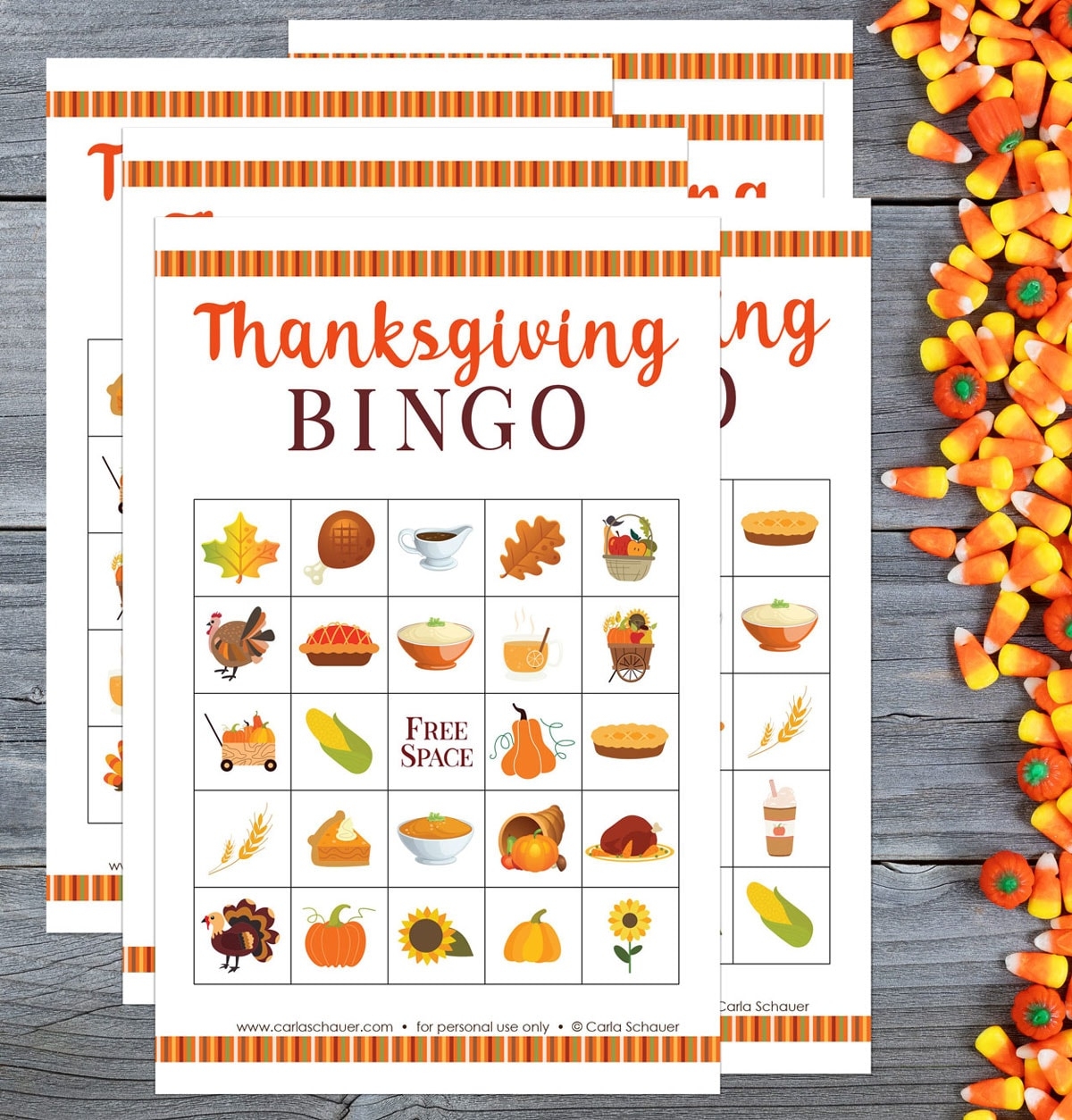 Free Printable Thanksgiving Bingo Cards For All Ages Carla Schauer Designs