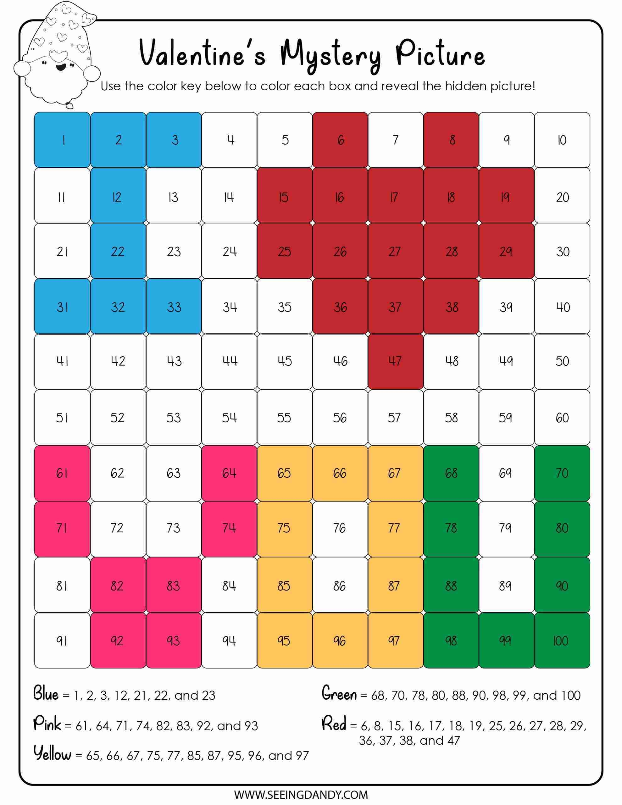 ValentineS Day Hidden Picture Printable