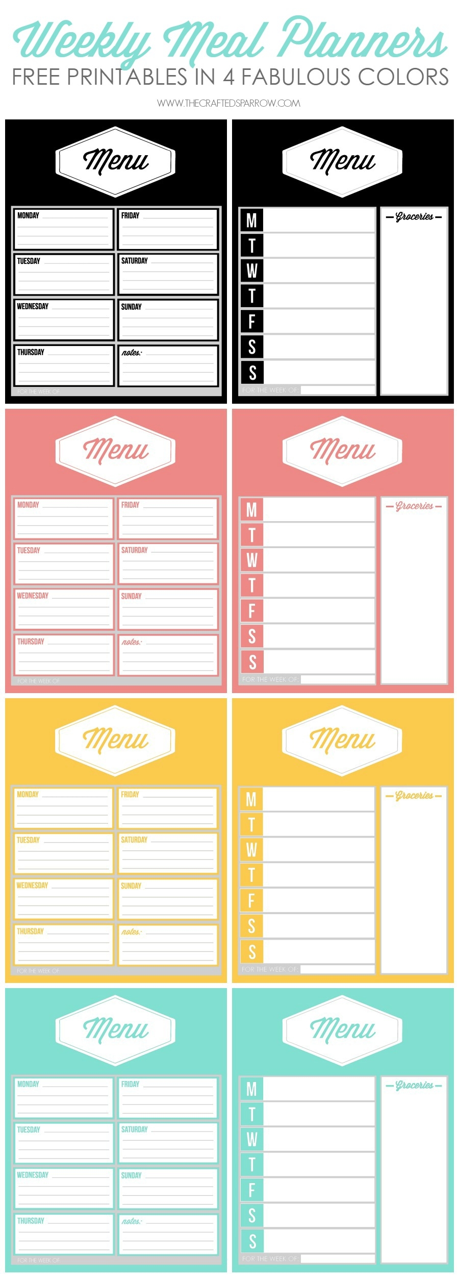 Free Printable Food Planner Stickers