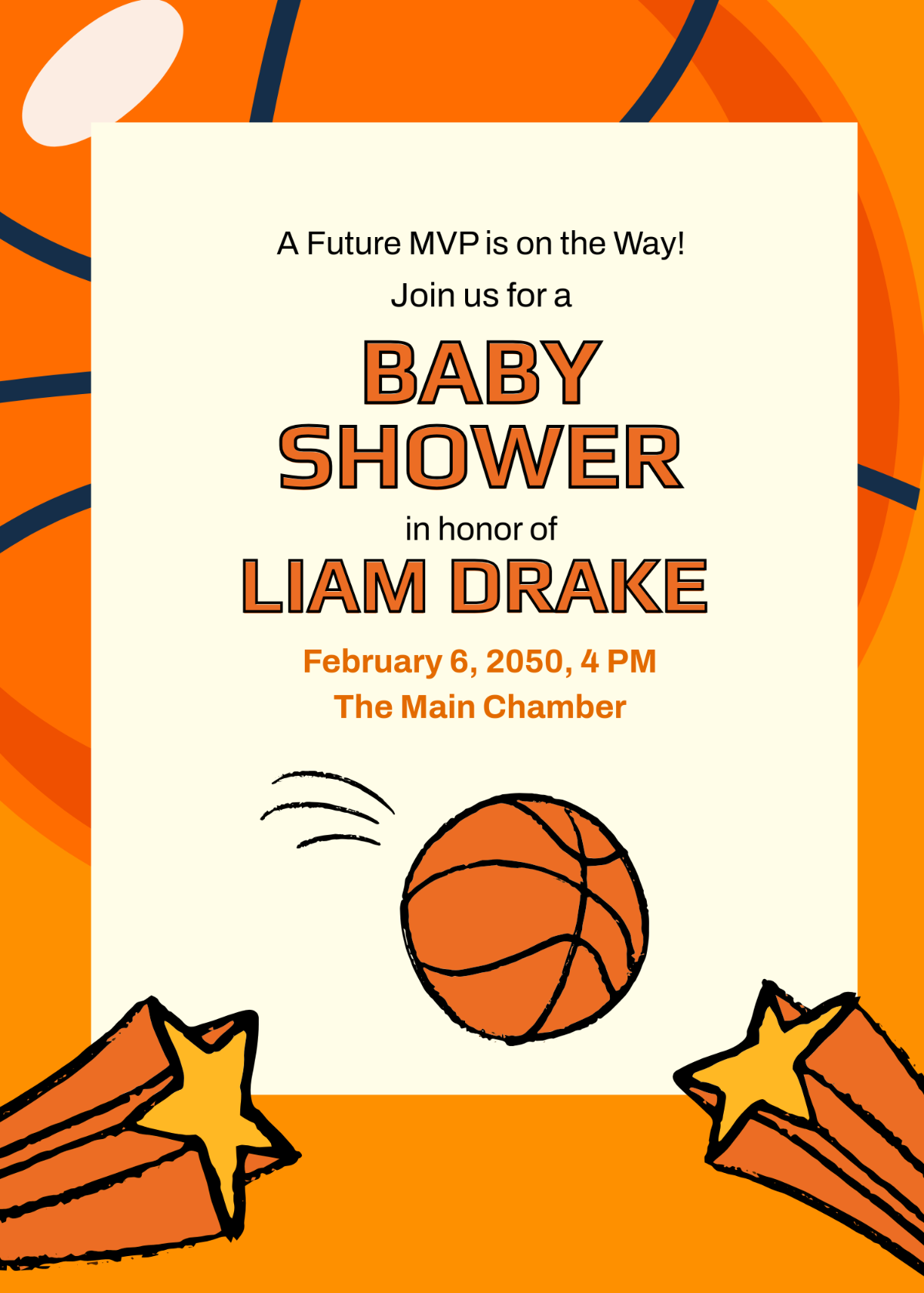 Free Editable Printable Sports Baby Shower Invitation