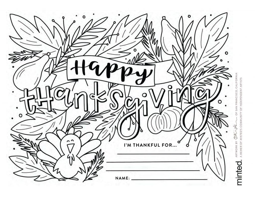 Free Printable Thanksgiving Coloring Pictures