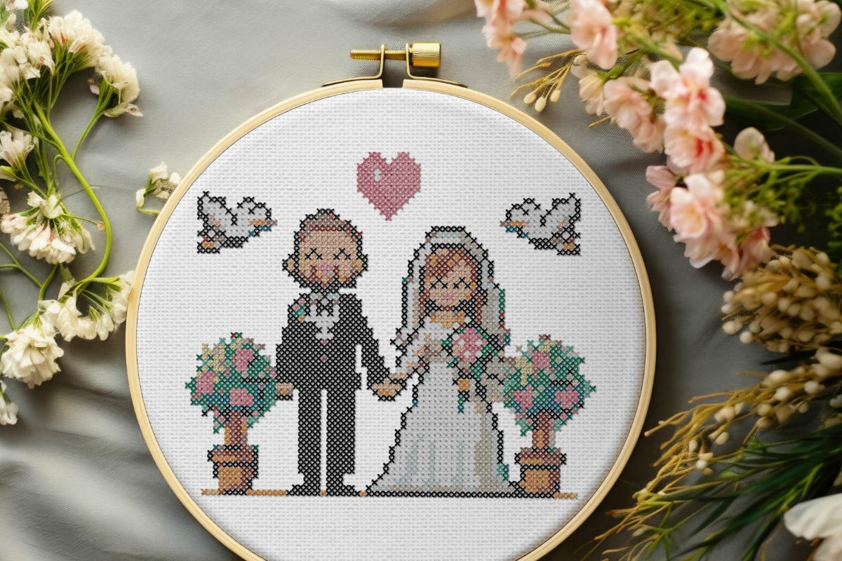 Free Wedding Day Cross Stitch Pattern Craft With Cartwright